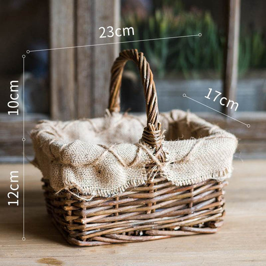 Decorative Vegetable Basket, Fruit Basket, Mari Wicker Flower Ware - Mubimart