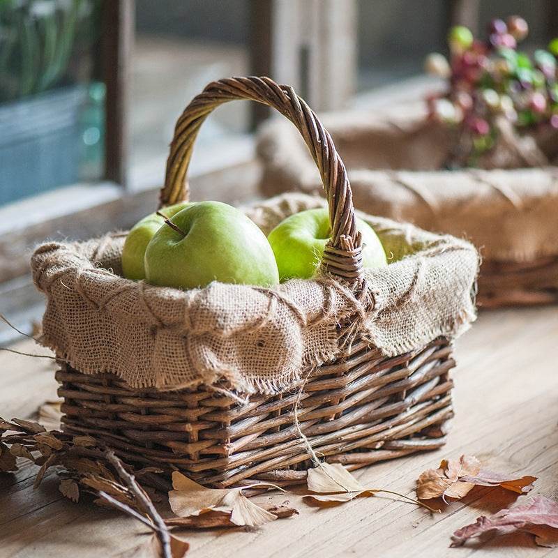 Decorative Vegetable Basket, Fruit Basket, Mari Wicker Flower Ware - Mubimart
