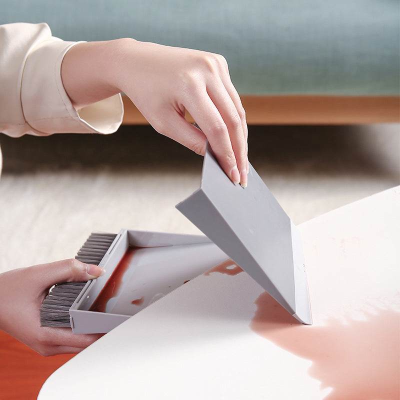 Desktop Broom Dustpan Set 3 In 1 Vertical - Mubimart