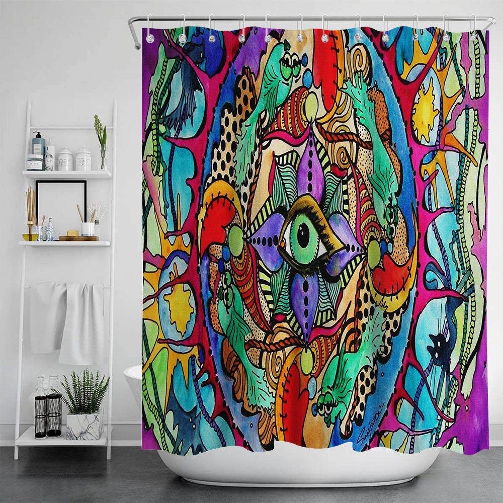 Digital Print-free Bathroom Curtain - Mubimart