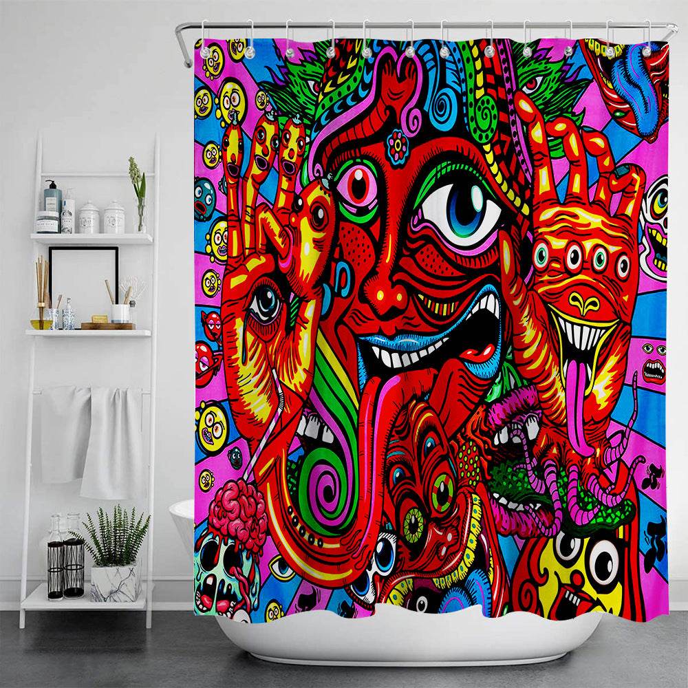 Digital Print-free Bathroom Curtain - Mubimart