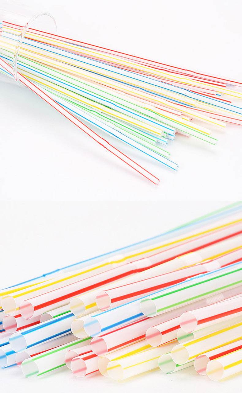 Disposable Plastic Drink Milk Tea Straws - Mubimart