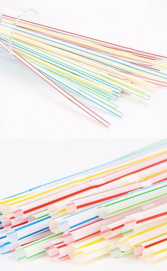 Disposable Plastic Drink Milk Tea Straws - Mubimart