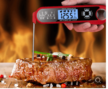 Double Probe Smart Oven Electronic Barbecue Thermometer Foldable Waterproof Household Food Cooking Thermometer - Mubimart