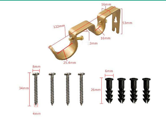 Double Rod Bracket For Household Curtain Accessories - Mubimart