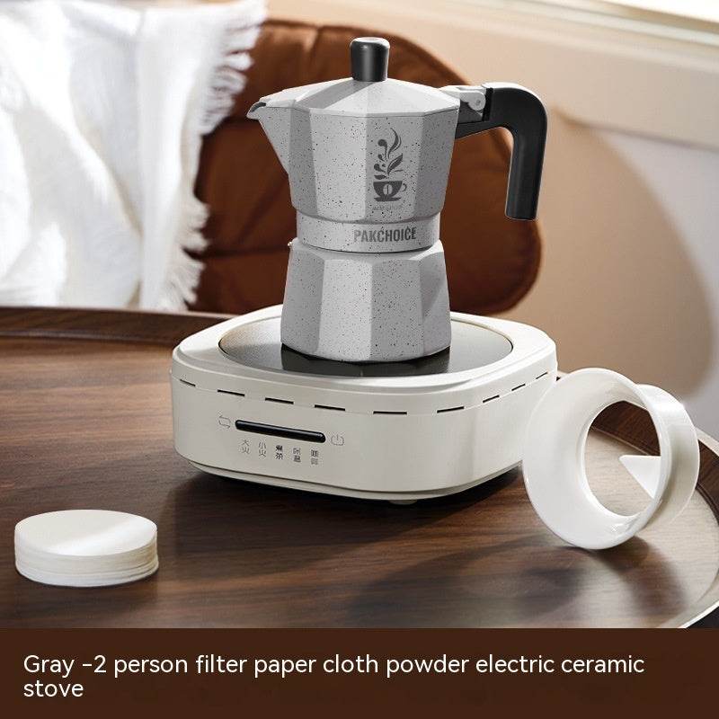 Double Valve Mocha Pot Household Italian Espresso Machine - Mubimart