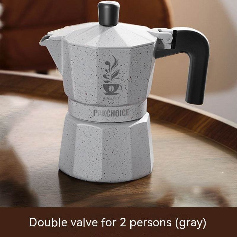 Double Valve Mocha Pot Household Italian Espresso Machine - Mubimart