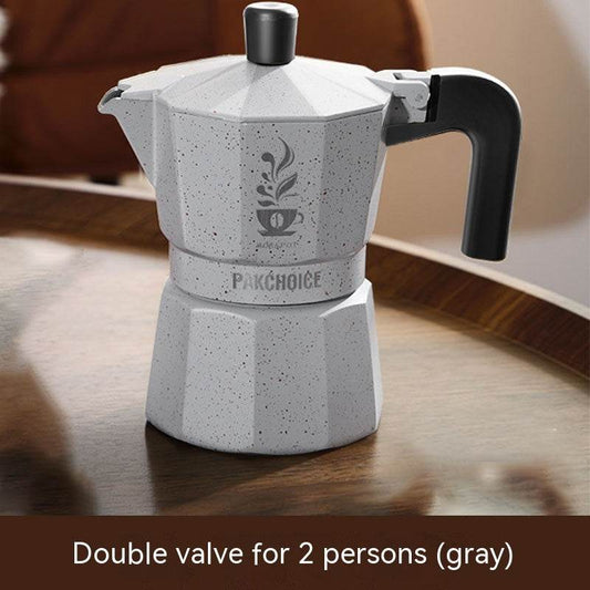 Double Valve Mocha Pot Household Italian Espresso Machine - Mubimart