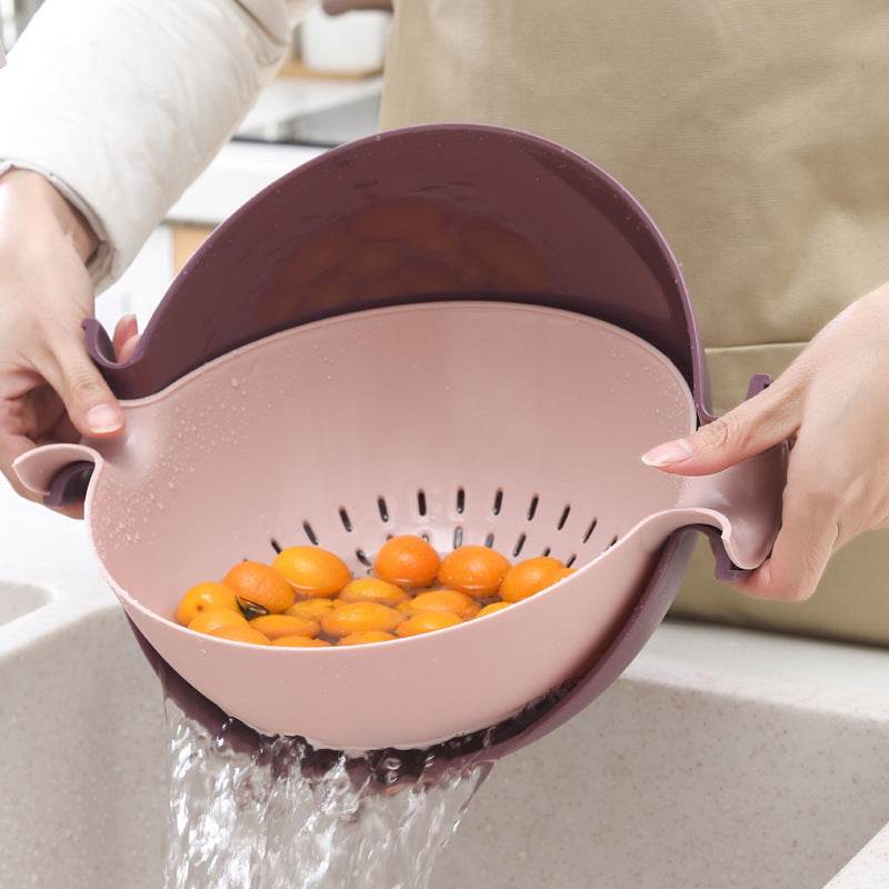 Double-layer rotating drain basket - Mubimart