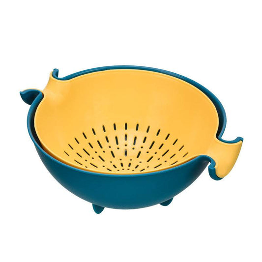 Double-layer rotating drain basket - Mubimart