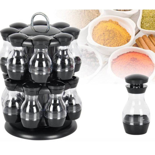 Double-layer rotating spice rack - Mubimart