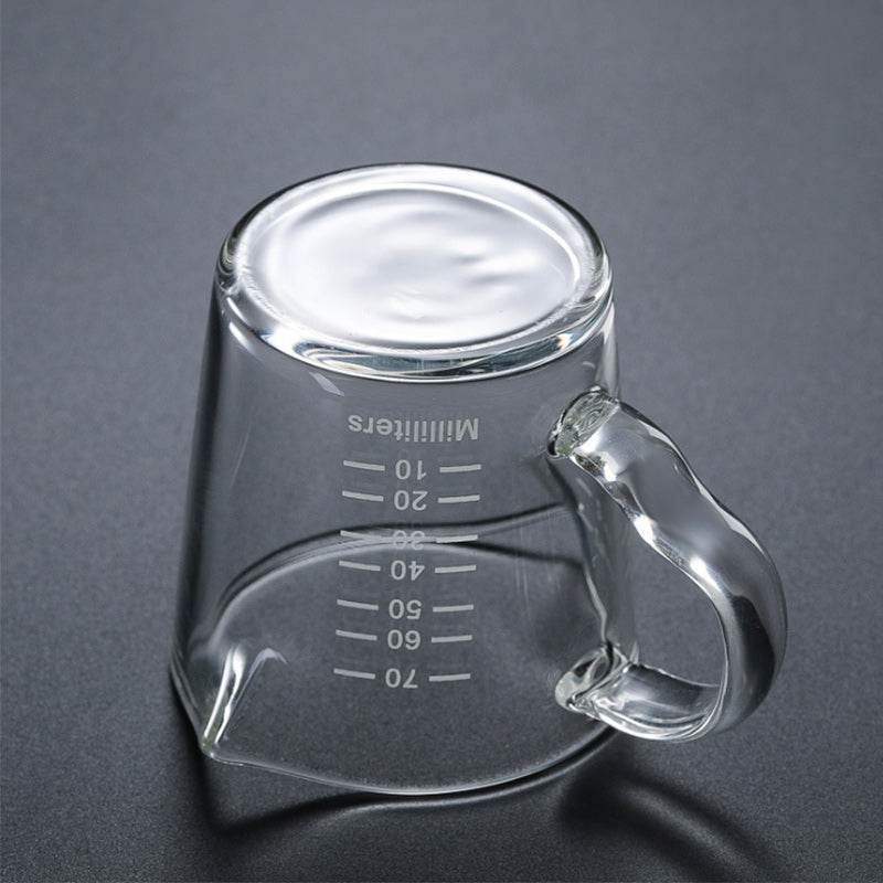 Double-mouthed Glass Measuring Cup With Scale Milk Small Milk Cup - Mubimart