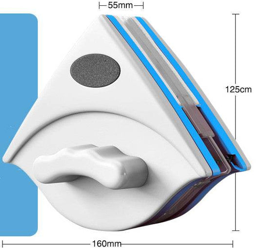 Double-sided Magnetic Glass Wiper Glass Wiper Artifact Triangular Glass Wiper - Mubimart