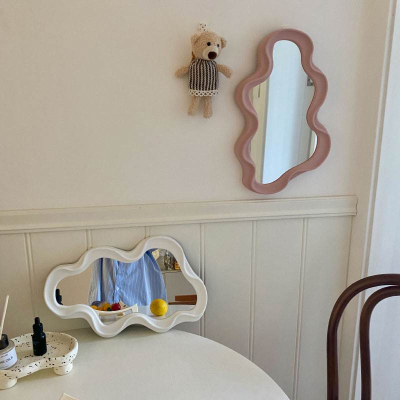 Dresser Clouds Mirror Makeup Mirror Wall-mounted Household Desk - Mubimart