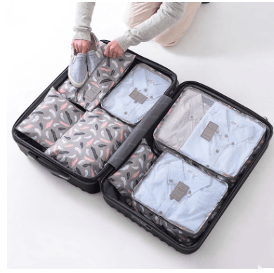 Durable Waterproof Nylon Packing Cube Travel Organizer Bag - Mubimart