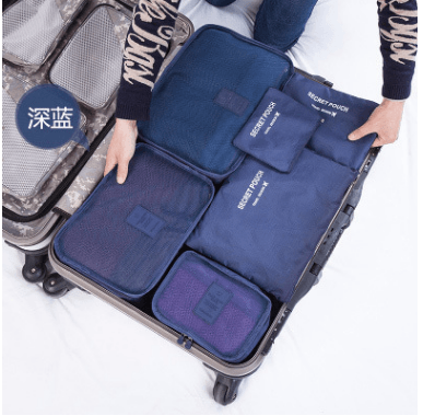 Durable Waterproof Nylon Packing Cube Travel Organizer Bag - Mubimart