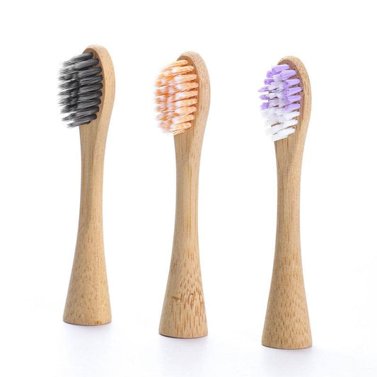Electric Bamboo Toothbrush Head Daily Necessities Bamboo Toothbrush Replacement Head Electric Toothbrush Head - Mubimart