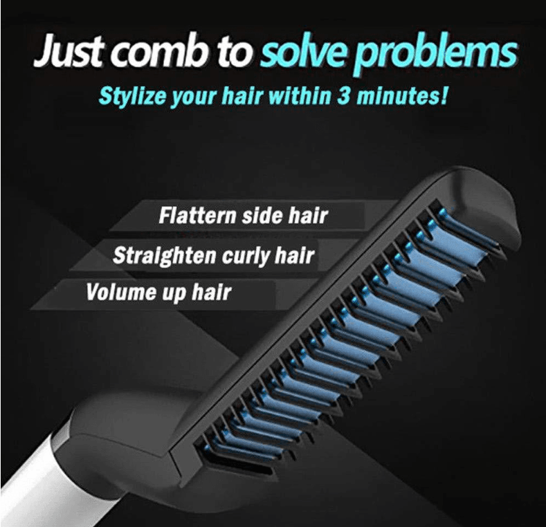 Electric Brush Beard Comb - Mubimart