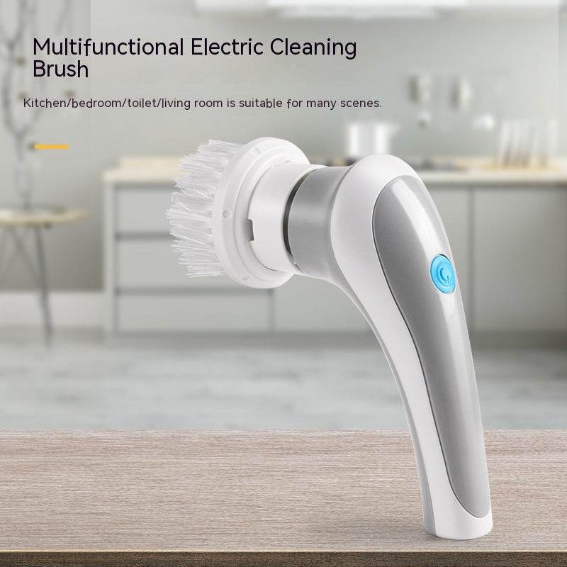 Electric Cleaning Brush 4 In 1 Spinning Scrubber Handheld Electric Cordless Cleaning Brush Portable - Mubimart