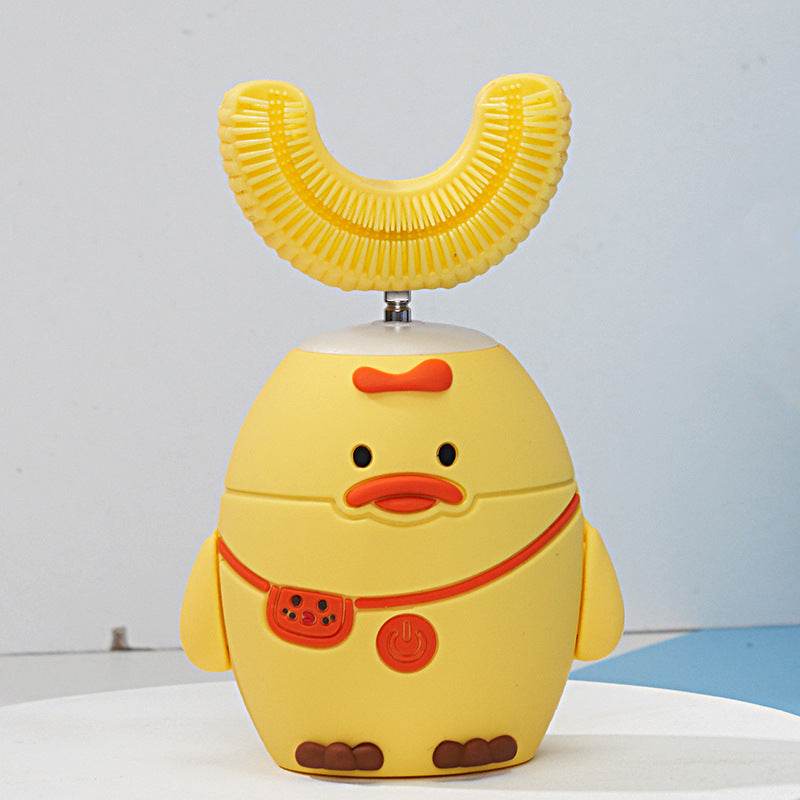 Electric Toothbrush for Kids Silicon Automatic Ultrasonic Teeth Tooth Brush Cartoon Pattern for Children Smart 360 Degrees U - Mubimart