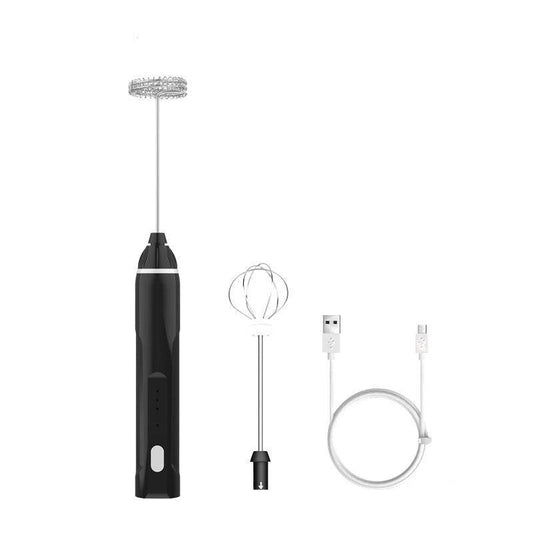 Electric Whisk Milk Frother 3 Speed Adjustable Household - Mubimart