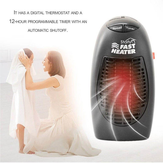 Electric heater 360 rotating plug mini heater small appliances - Mubimart