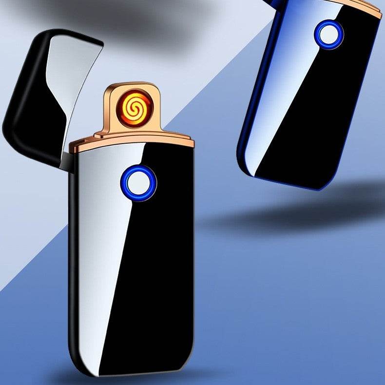 Electronic Charging USB Cigarette Lighter Metal Windproof Creative Lighter - Mubimart