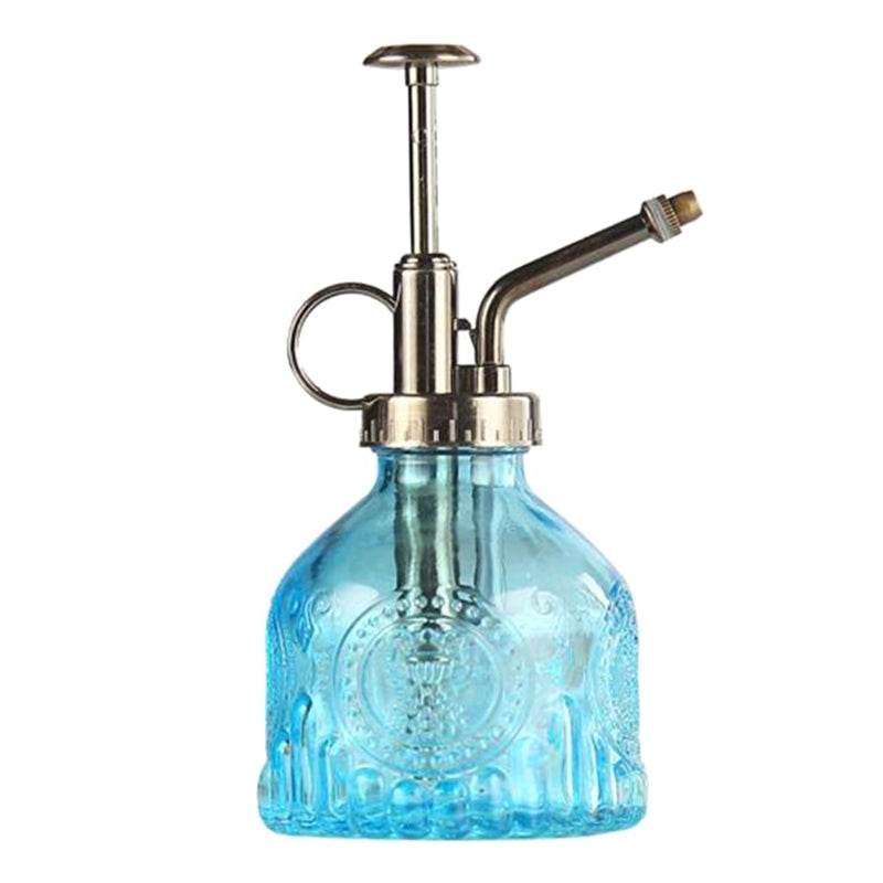 Embossed Glass Bottle Watering Flower Watering Can Shower Gardening Glass Small Spray - Mubimart