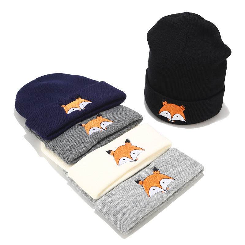 Embroidered wool cap - Mubimart