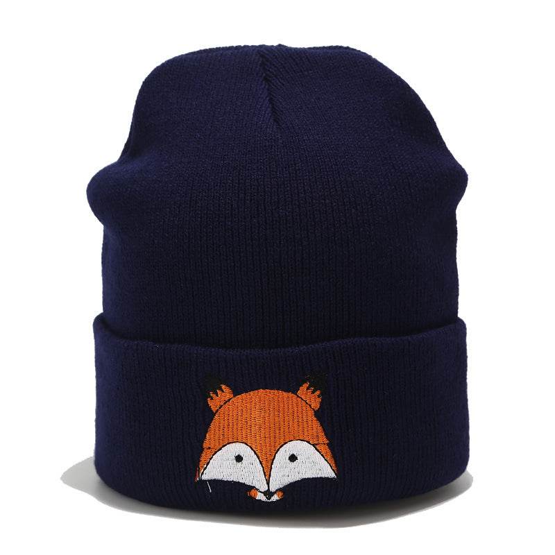 Embroidered wool cap - Mubimart