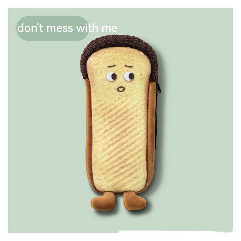 Emotional Toast Bread Plush Stationery Box - Mubimart