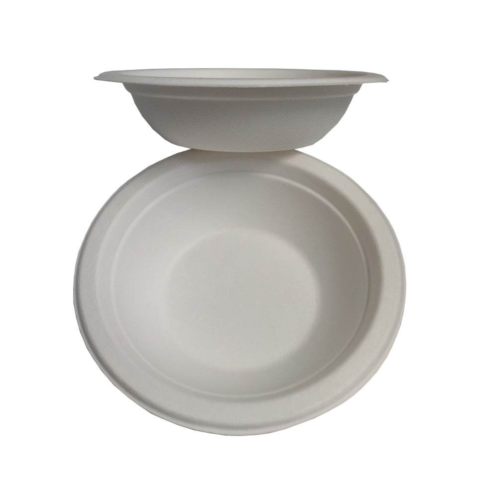 Environment Friendly And Degradable Sugar Cane Bamboo Pulp Soup Bowl - Mubimart