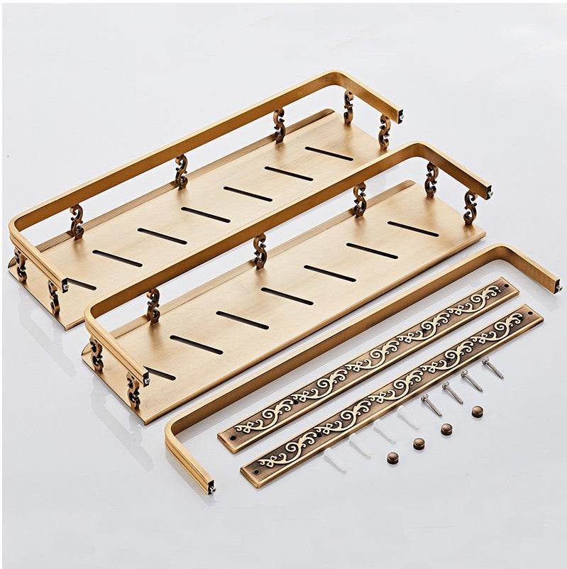 European style bathroom shelf double bathroom - Mubimart
