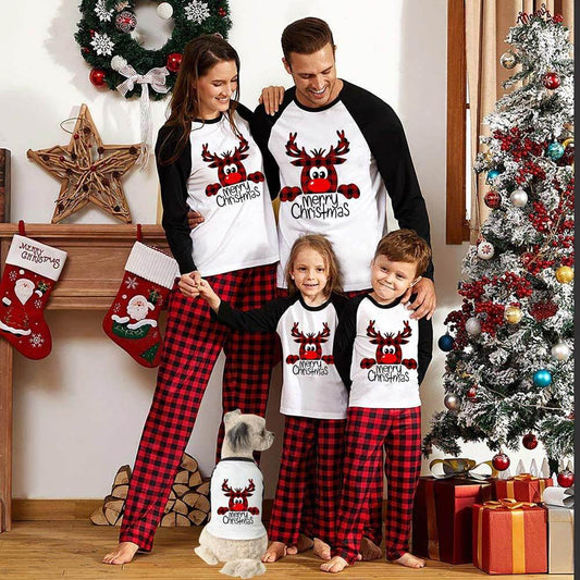 Family Christmas Pajamas Matching Sets Christmas Sleepwear Parent-Child Pjs Outfit For Christmas Holiday Xmas Party - Mubimart