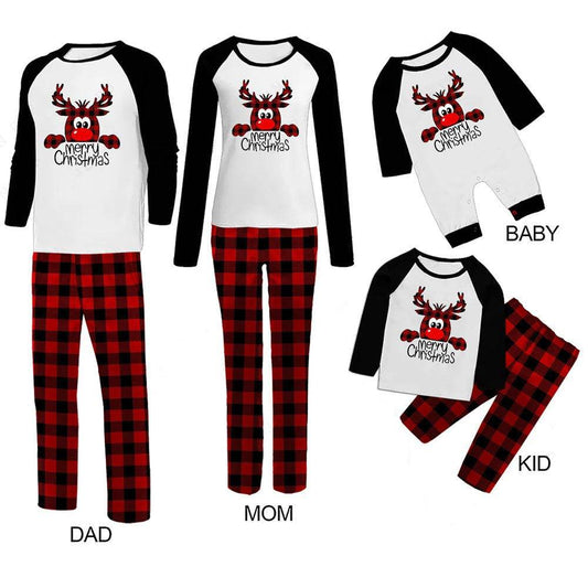 Family Christmas Pajamas Matching Sets Christmas Sleepwear Parent-Child Pjs Outfit For Christmas Holiday Xmas Party - Mubimart