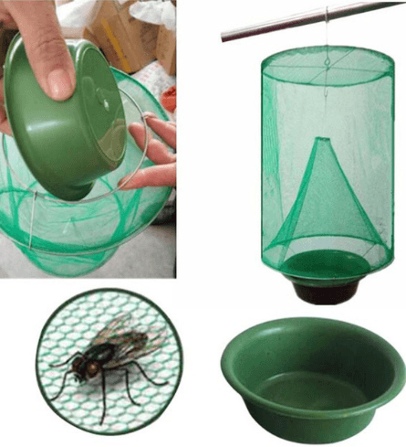 Farm park community hand-suspended room outdoor green fly trap cage fly cage - Mubimart