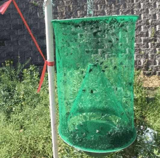 Farm park community hand-suspended room outdoor green fly trap cage fly cage - Mubimart