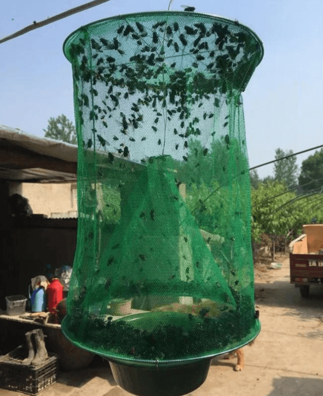 Farm park community hand-suspended room outdoor green fly trap cage fly cage - Mubimart