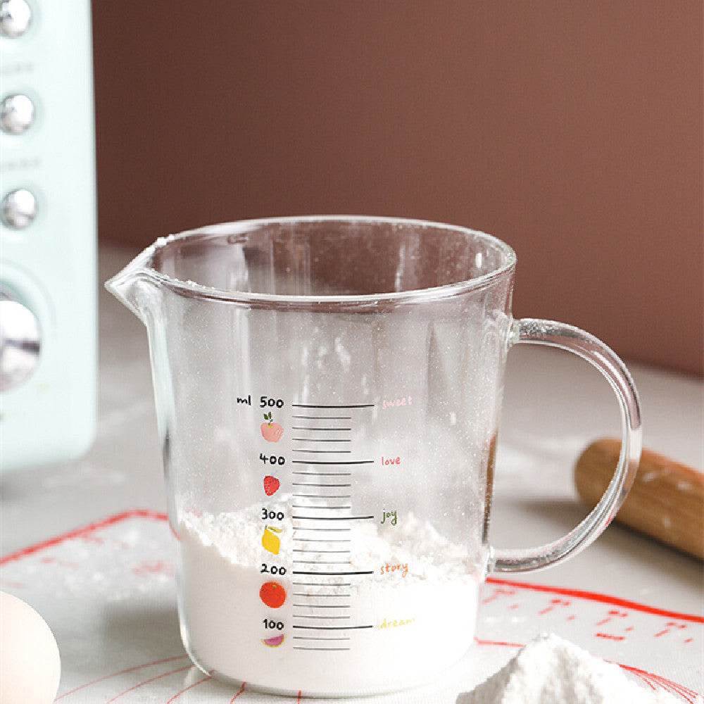Fashion Glass Measuring Cup With Scale - Mubimart