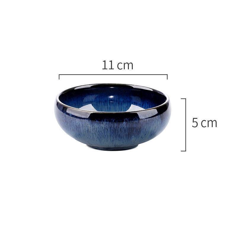 Featured ceramic bowl rice bowl household drum-shaped soup bowl - Mubimart