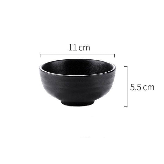 Featured ceramic bowl rice bowl household drum-shaped soup bowl - Mubimart