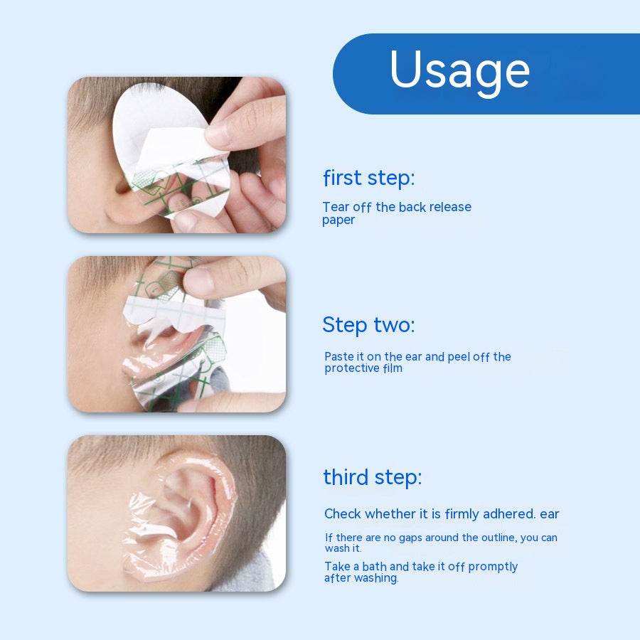 Film Waterproof Ear Patch Baby Children Bath - Mubimart