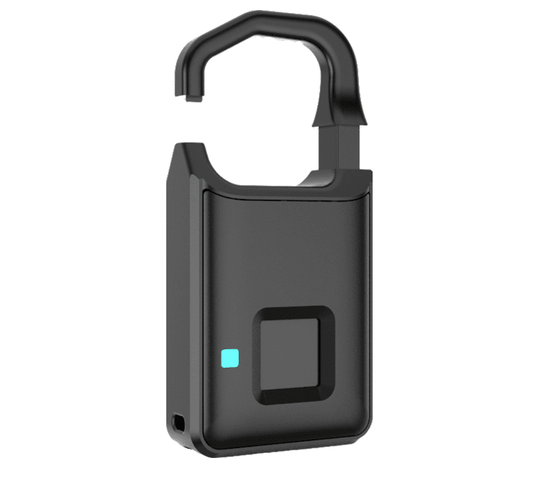 Fingerprint padlock smart lock anti-theft door lock outdoor door padlock luggage lock P4 fingerprint padlock - Mubimart