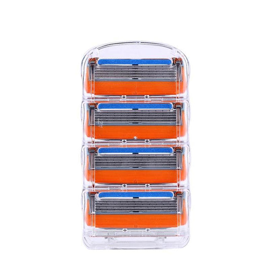 Five Layer Manual Shaving Razor Blade 4 Simple Boxed Orange Spot - Mubimart