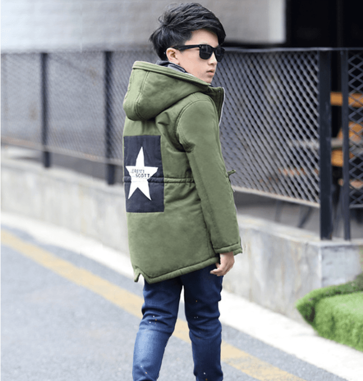 Five-pointed star trench coat - Mubimart
