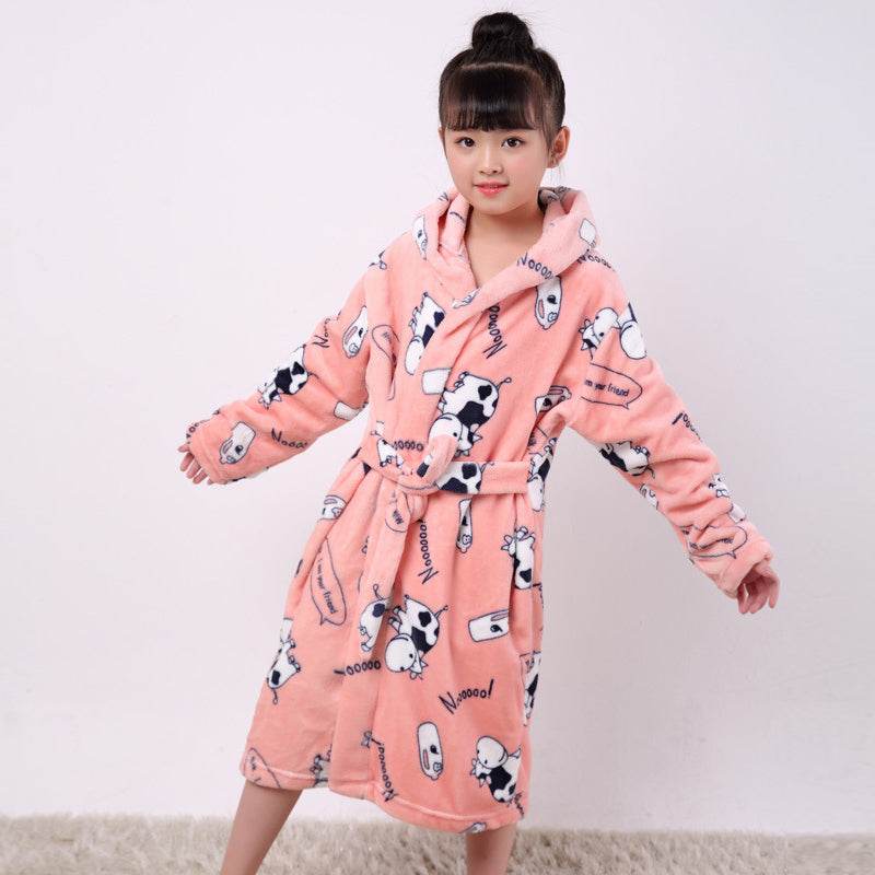 Flannel children's nightgown - Mubimart