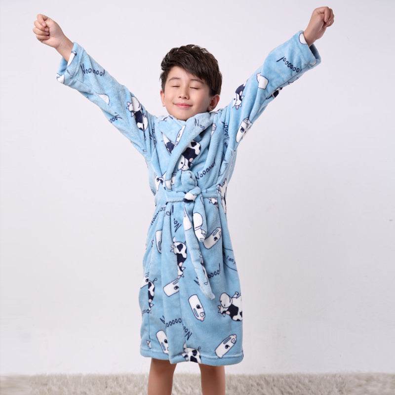 Flannel children's nightgown - Mubimart