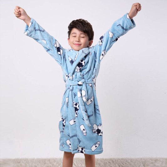 Flannel children's nightgown - Mubimart