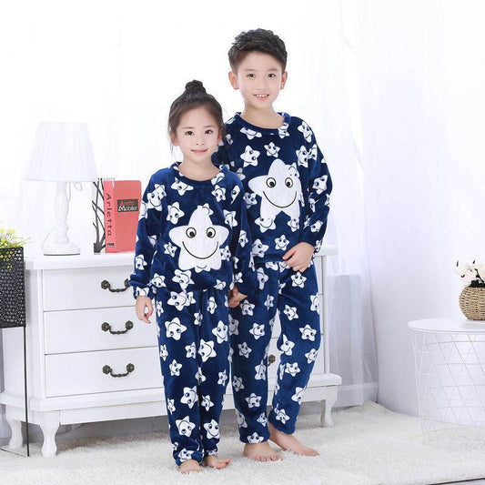 Flannel pajamas for children - Mubimart