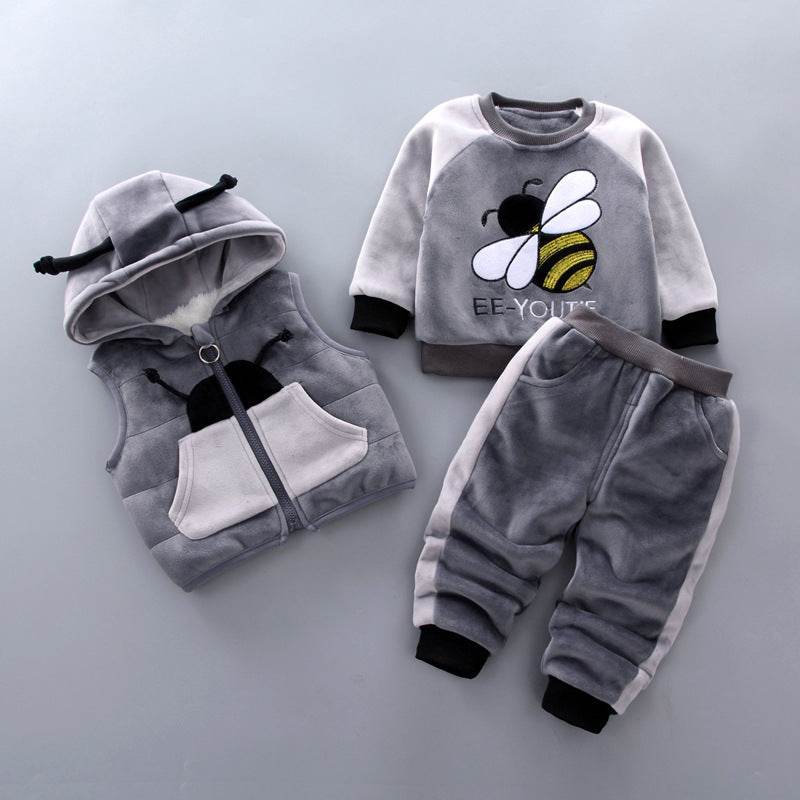 Fleece Thickening Boy Baby Suit Baby Boy Sweater Tide - Mubimart